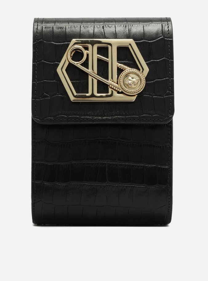 小物 Portaille chain coin case CROCO_black Mini Bag Preta Croco Porta-Celular Kopenhagen | Arezzo