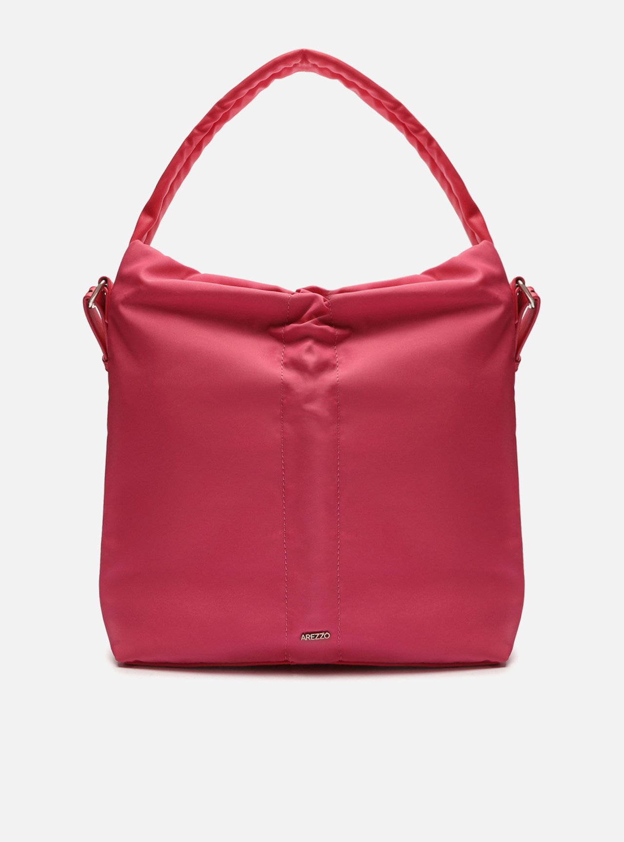 Bolsa Hobo Rosa Nylon Média | Arezzo