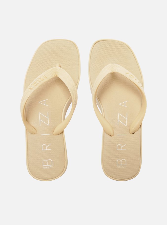 Sandália Off-White Flatform Tiras Rio