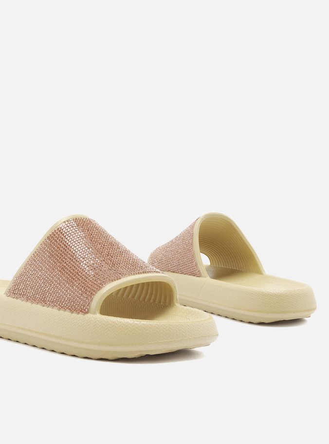 Sandália Off-White Salto Rasteiro