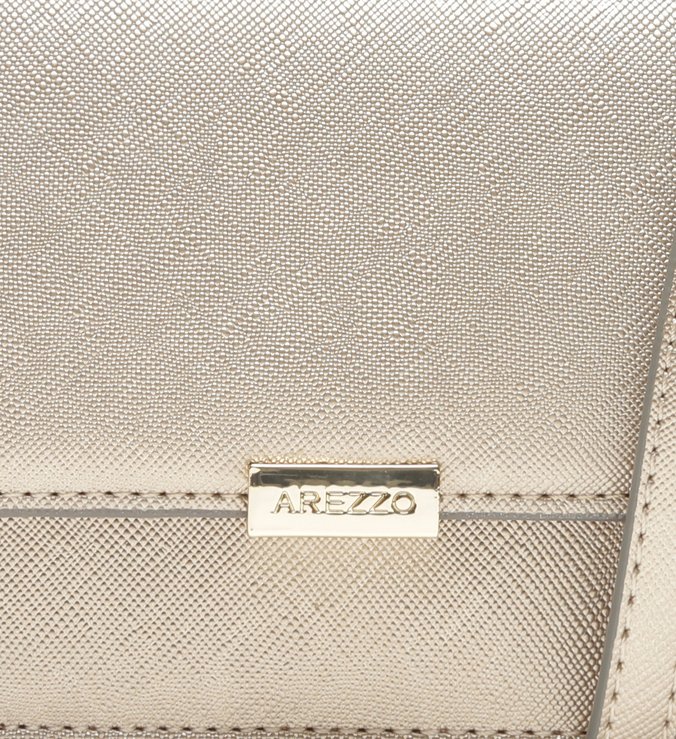 Bolsa Tiracolo Dourada Pequena Platino
