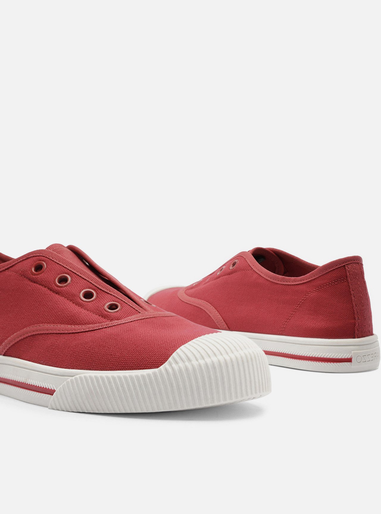 Tênis Slip On Vermelho Lona Elástico — foto 4