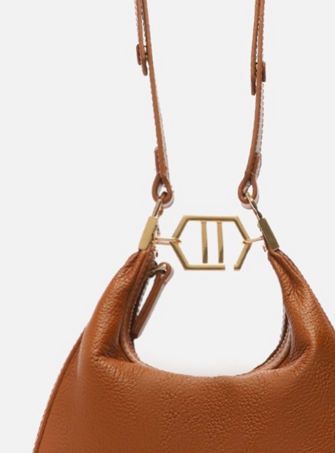 Bolsa Tiracolo Marrom Couro Harper Pequena