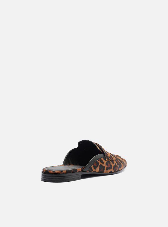Mule Animal Print Tira Metal