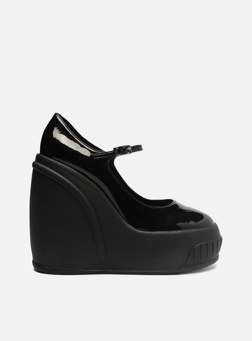 Sapato Boneca Preto Verniz Plataforma Bold