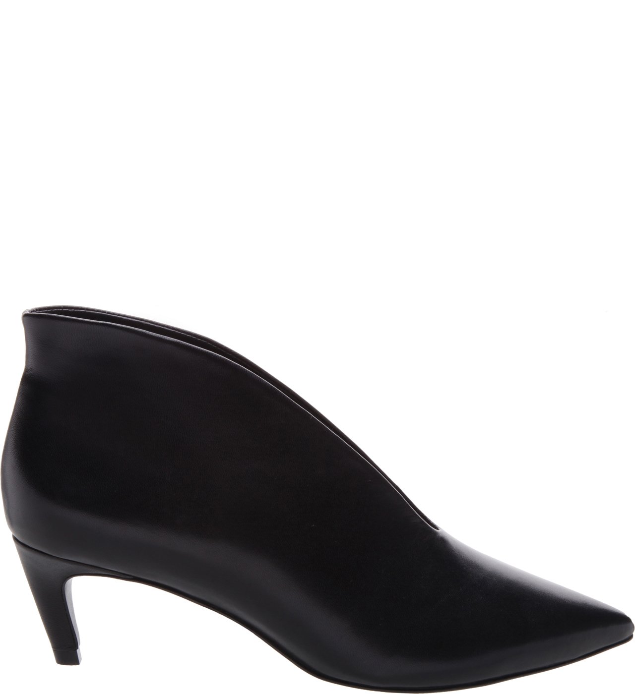 Ankle boot preta salto sales baixo