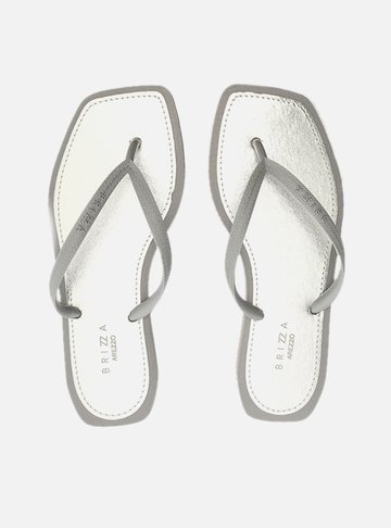 Chinelo de Dedo Prateado Square Recouro Brizza