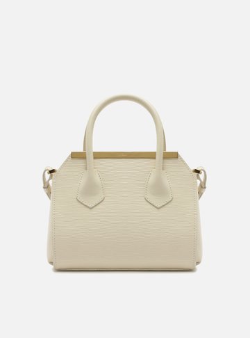Bolsa Hobo Branca Couro Média