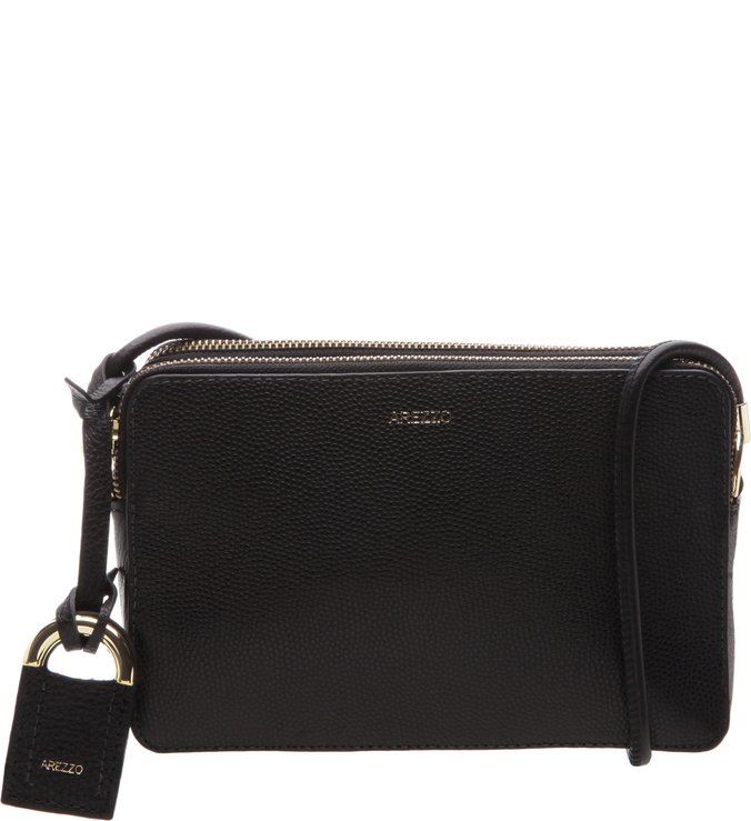Bolsa Couro Tiracolo Abraccio Preta