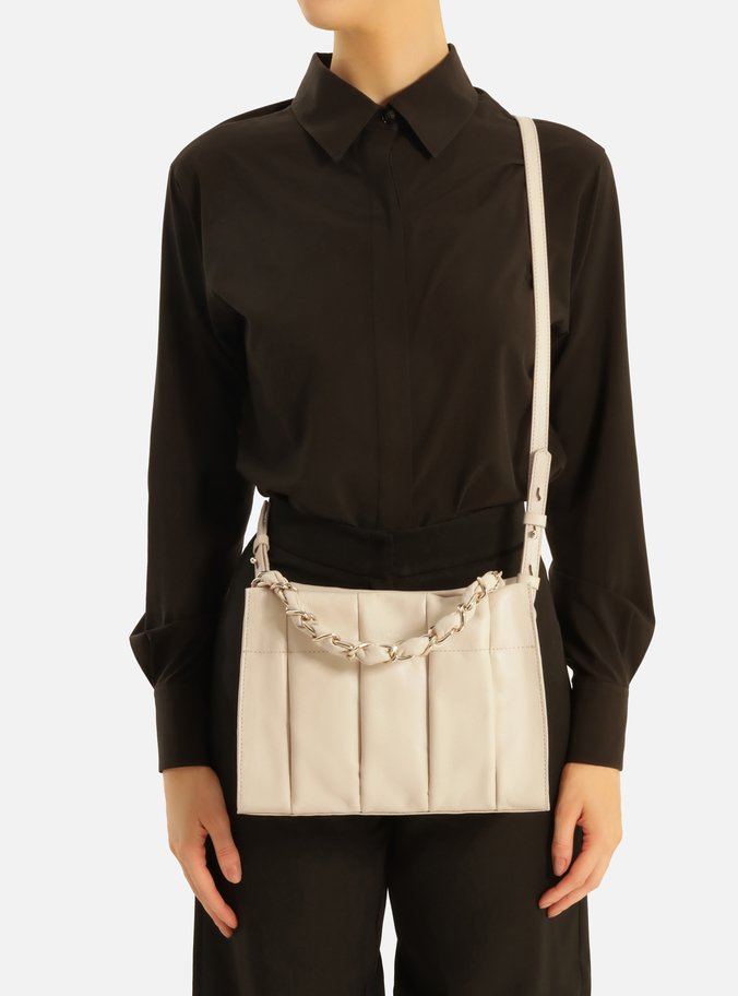 Bolsa Tote Branca Couro Milano Média