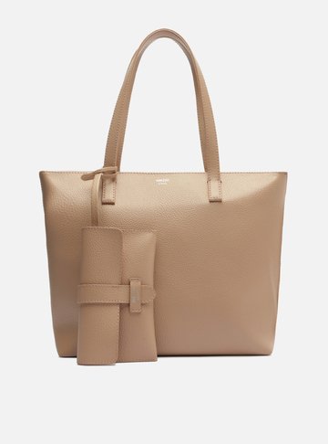 Bolsa Shopping Bege Mercato Grande