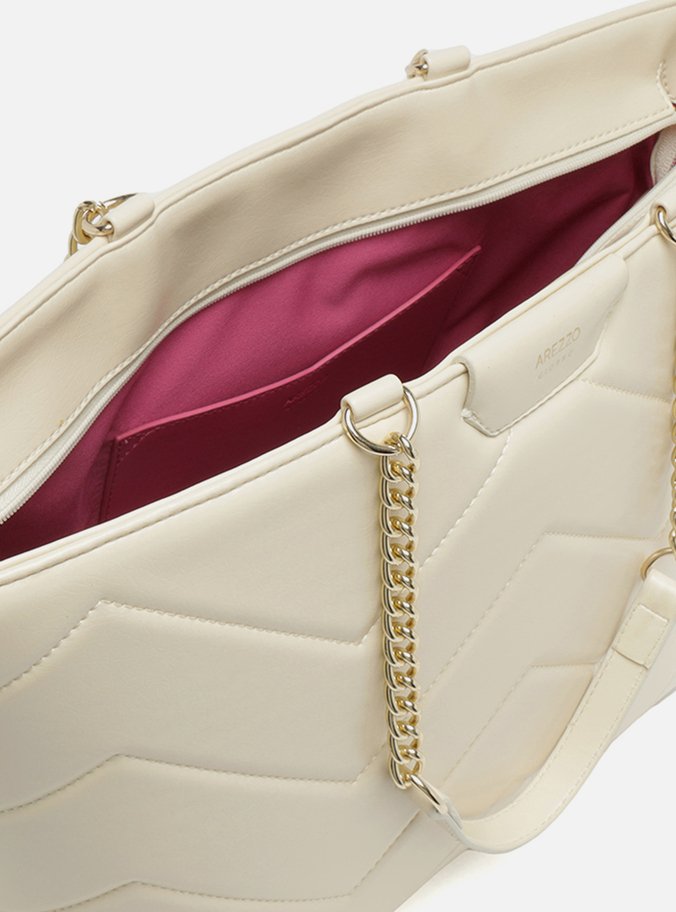 Bolsa Shopping Branca Giorno Grande Matelassê
