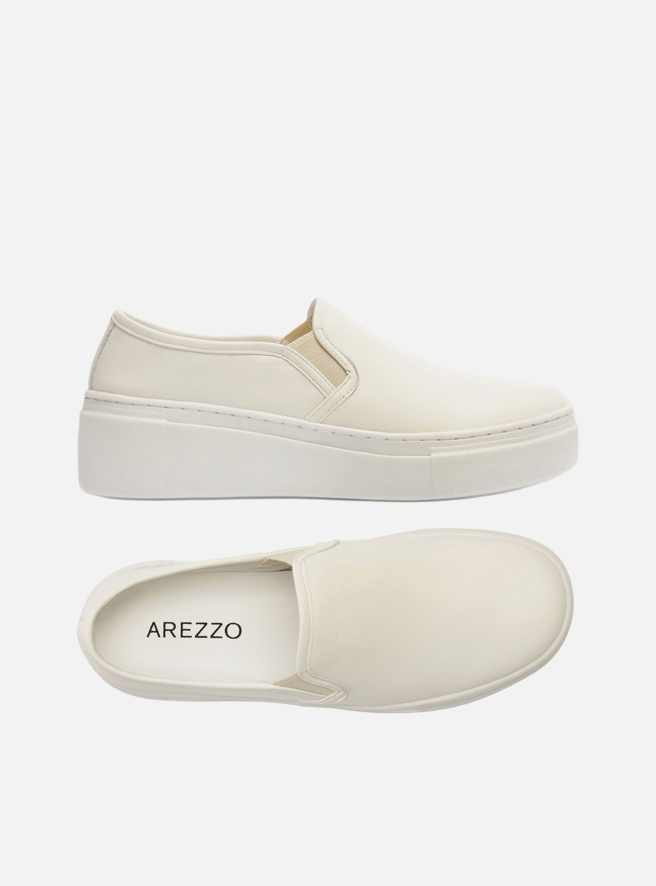 Tênis Off White Couro Plataforma — foto 5