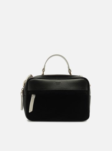 Bolsa Tiracolo Preta Prione Média Branca