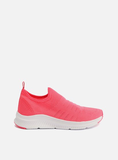 Tênis Slip On Rosa Neon Knit ZZ Mov | Arezzo