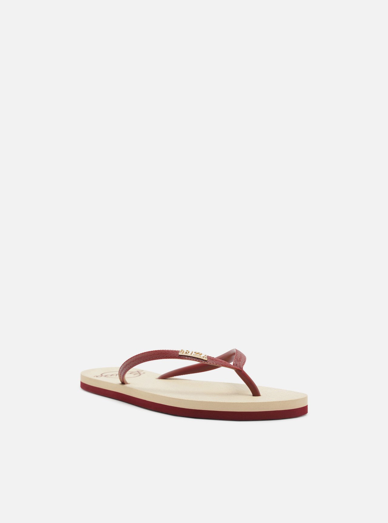 Chinelo de Dedo Vermelho Flatform Metais Brizza — foto 2