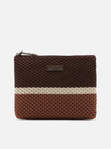 Arezzo — Necessaire Marrom Knit Brizza