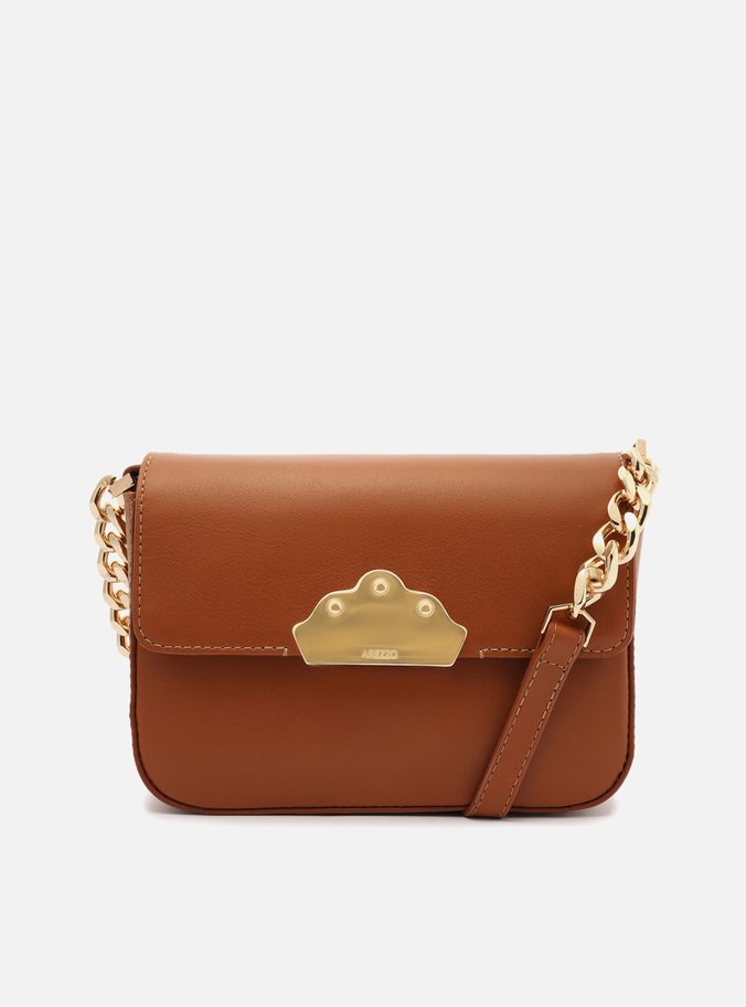 Bolsa Tiracolo Marrom Couro Pequena