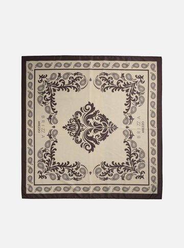 Lenço Paisley Marrom Brizza