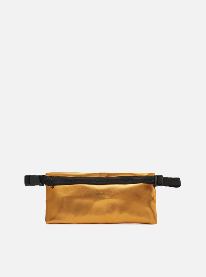 Kit Rasteira Metalizada Laranja e Pochete