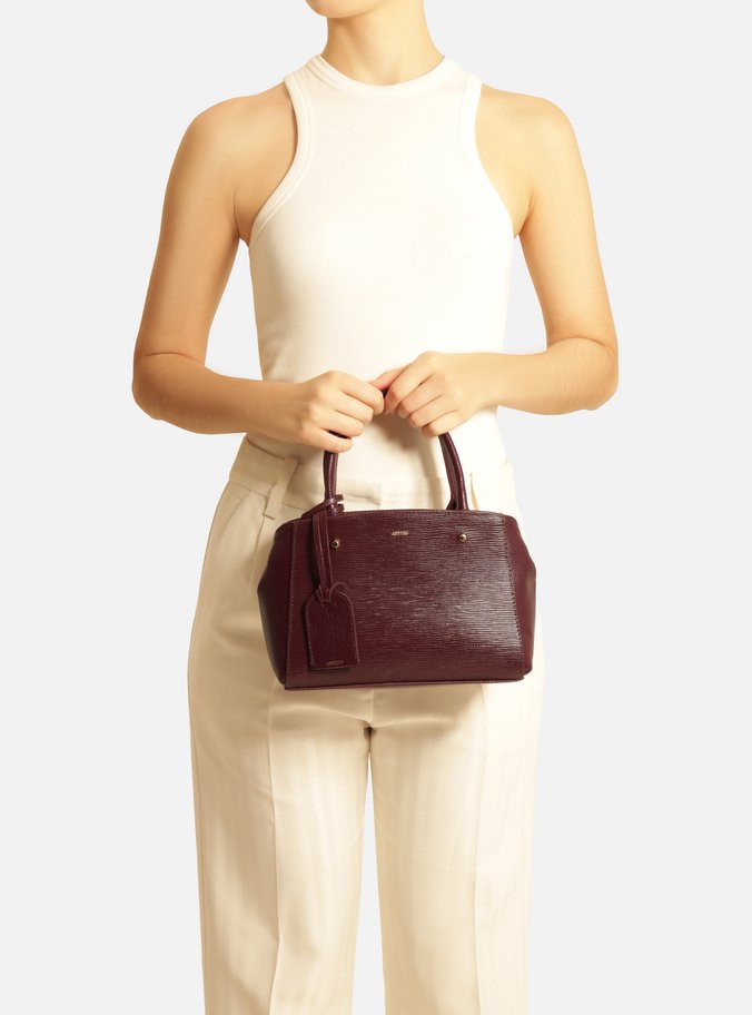 Bolsa Tote Vermelha Couro Bella Pequena