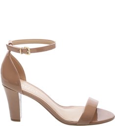 Sandália Isabelli Verniz Salto Médio Soft Rose