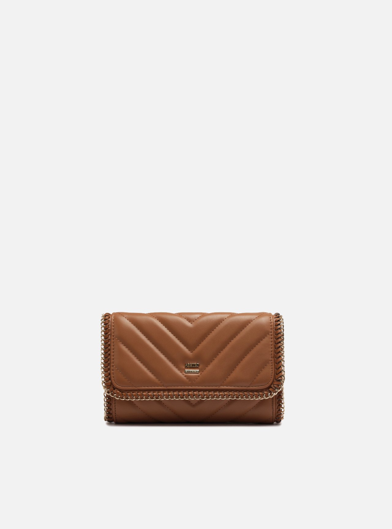 Bolsa Tiracolo Marrom Pequena Matelassê Corrente
