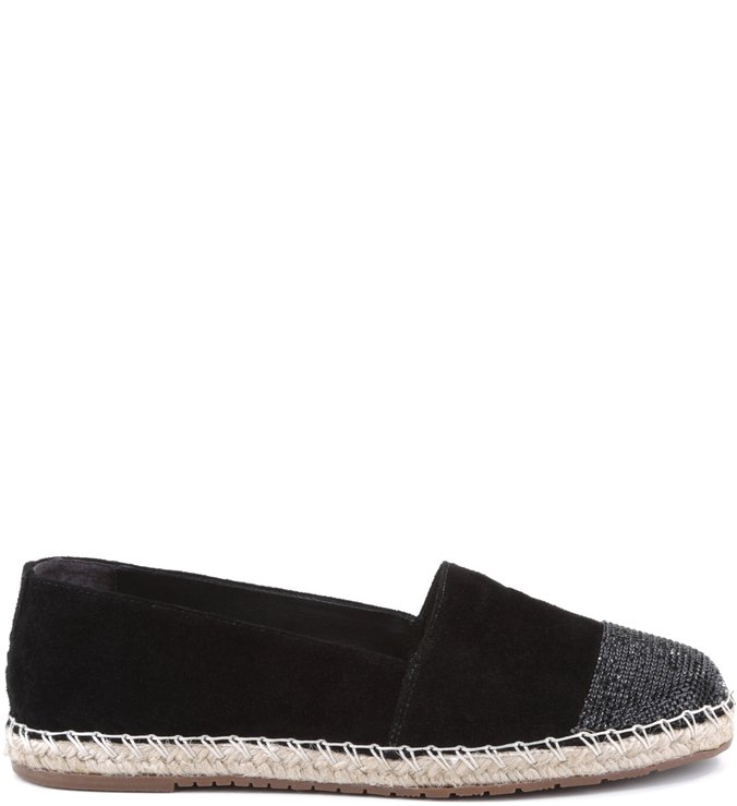 Espadrille Crystal-Toe Preta