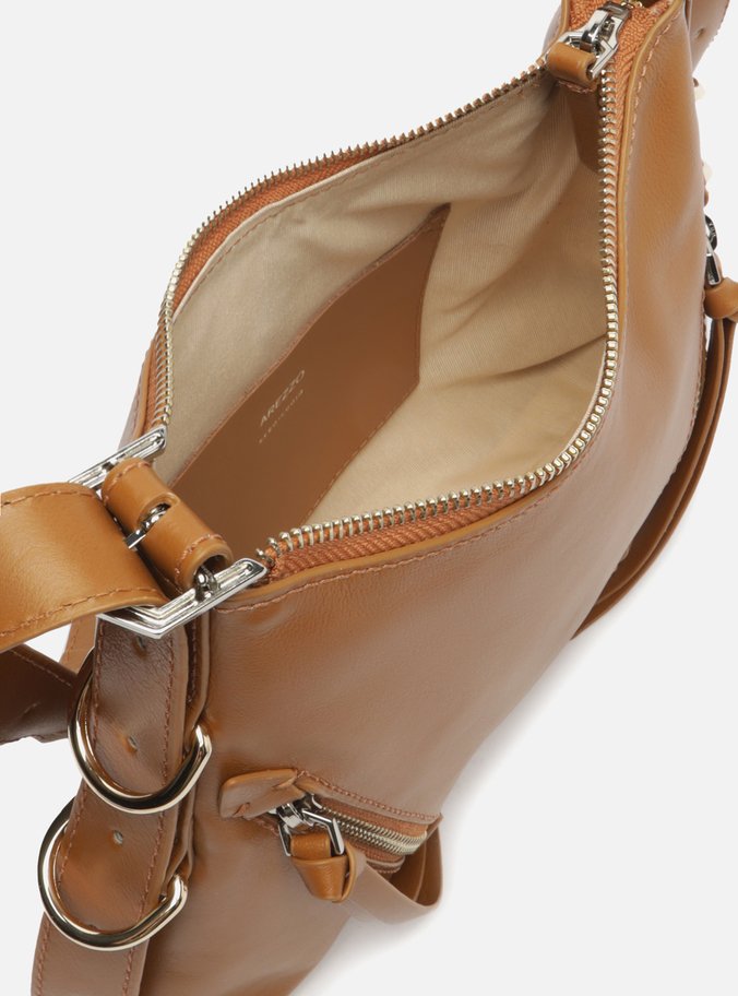 Bolsa Tiracolo Marrom Couro Pequena Alicia