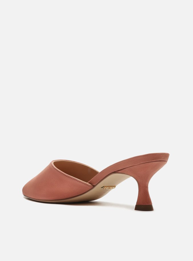 Mule Marrom Nobuck Bico Folha