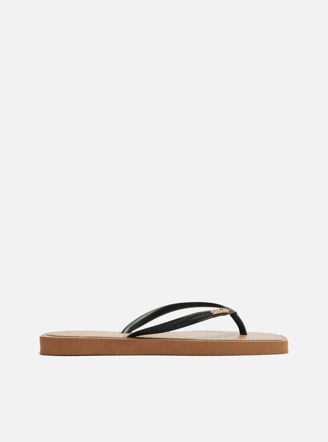 Chinelo de Dedo Preto Square Recouro