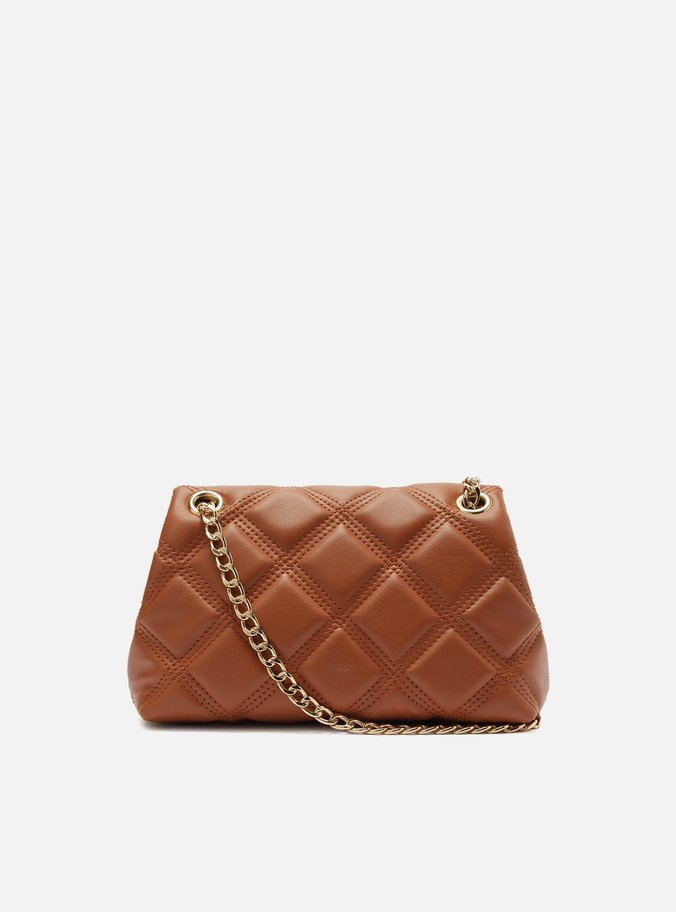 Bolsa Tiracolo Marrom Matelassê Pequena Corrente