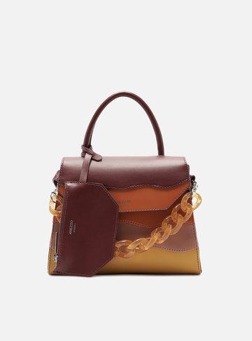 Bolsa Satchel Multicolorida Iara Média Translúcida