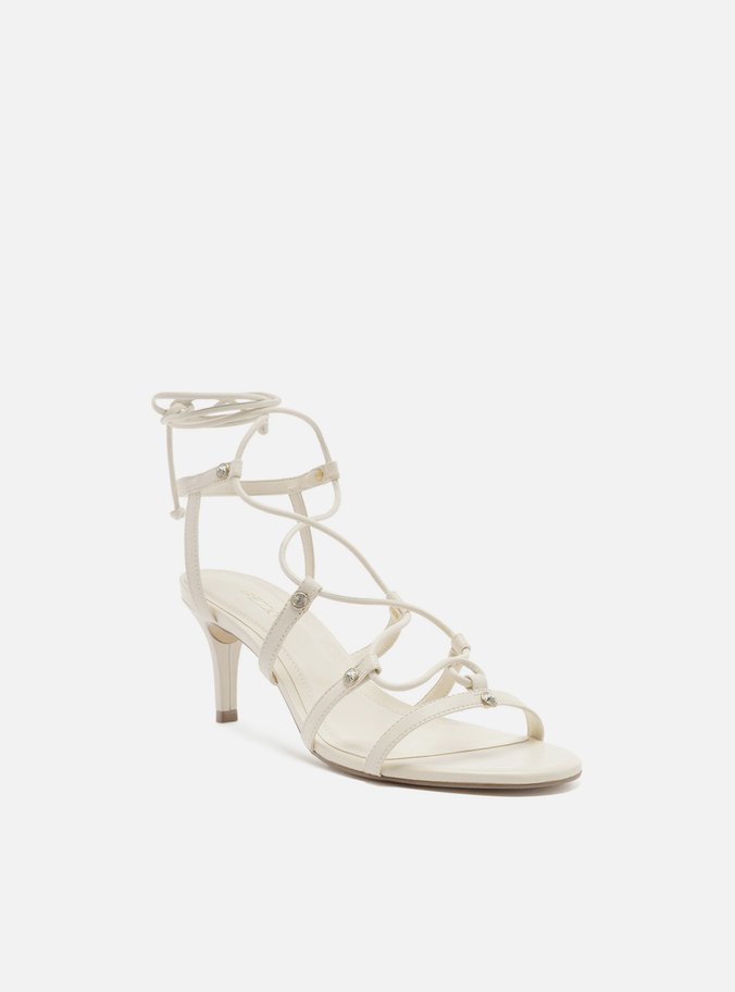 Sandália Off-White Salto Fino Amarração