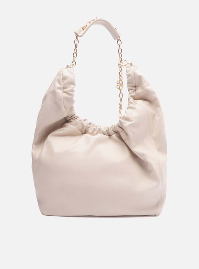 Bolsa Hobo Nude Couro Olívia Grande