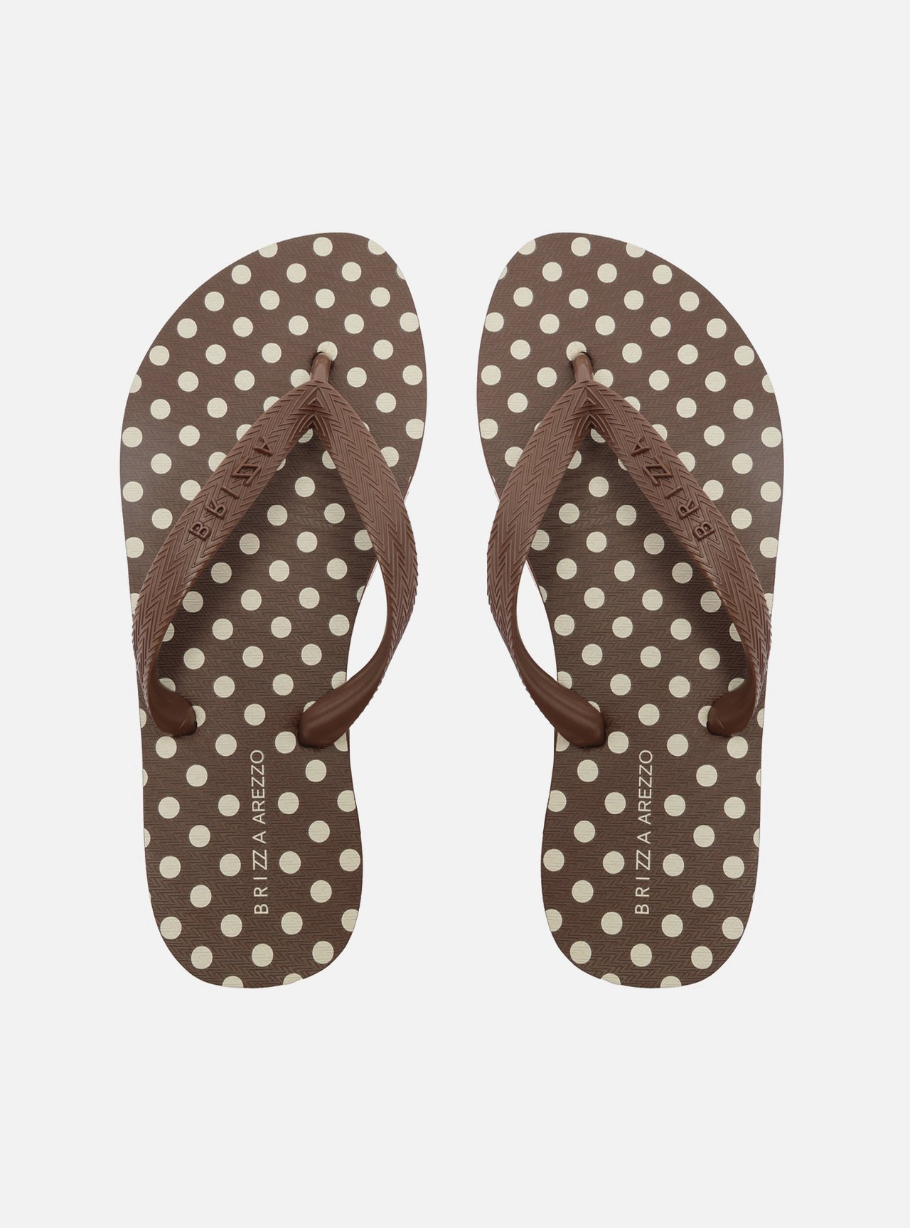 Chinelo de Dedo Marrom Poá Flatform Brizza — foto 3