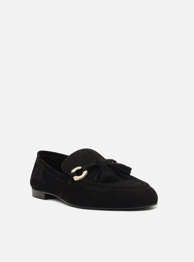 Mocassim Preto Nobuck Metal Barbicacho