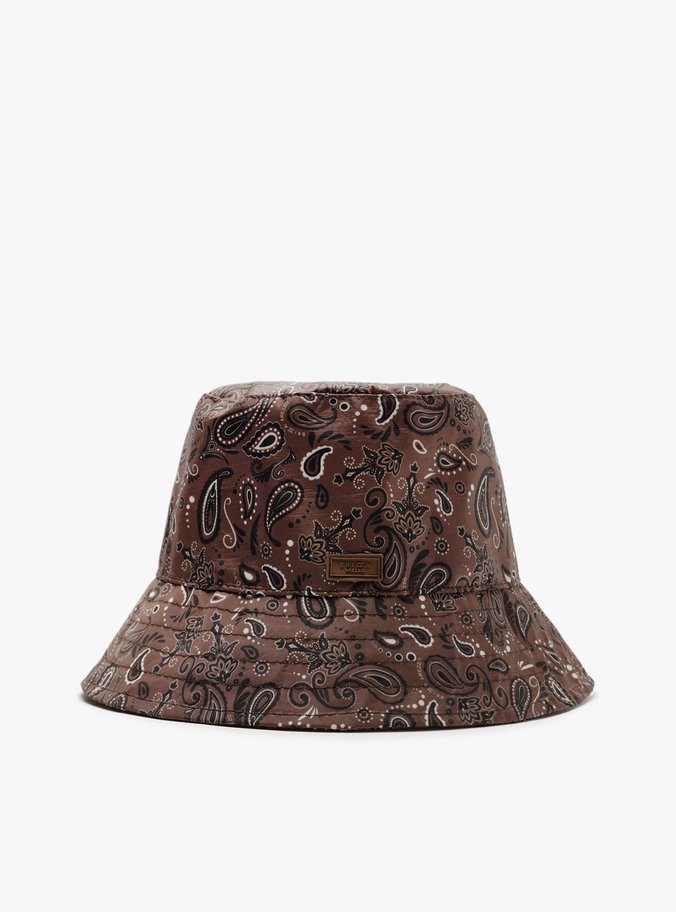 Chapéu Bucket Marrom Estampado Paisley Brizza