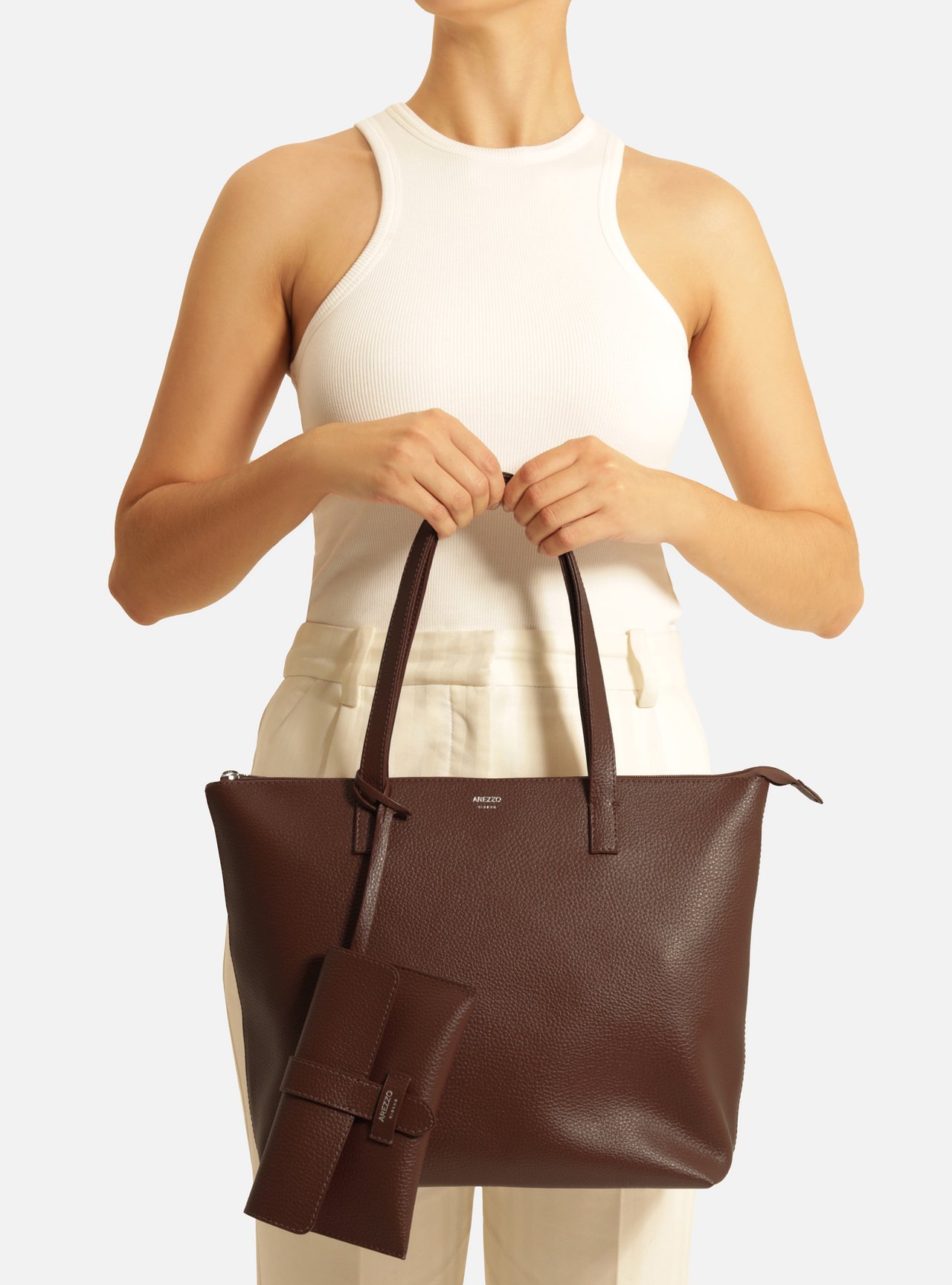 Bolsa Shopping Marrom Mercato Grande — foto 6