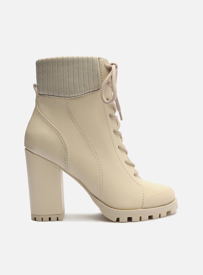 Coturno Off-White Couro Alto Tratorado Lizza 