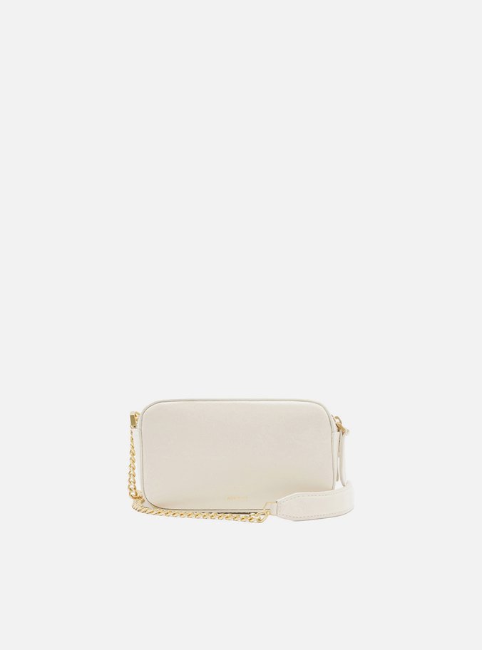 Bolsa Tiracolo Branca Couro  Pequena