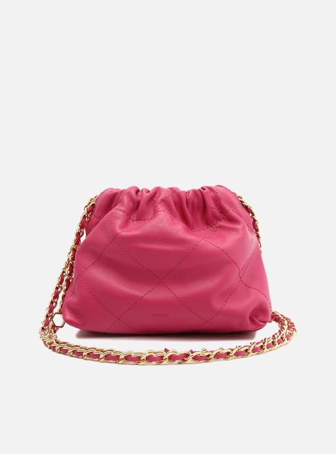 Bolsa Tiracolo Rosa Couro Esther Pequena