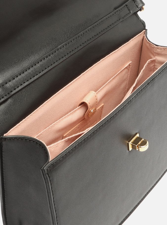 Bolsa Tote Preta Quadrada Pequena