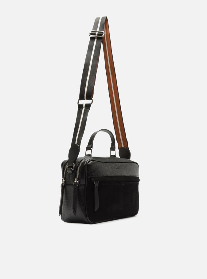 Bolsa Tiracolo Preta Camurcina Prione Média
