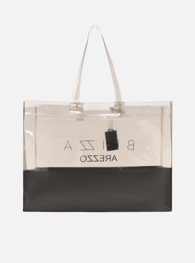 Bolsa Shopping Preta Vinil Liz Logo Grande