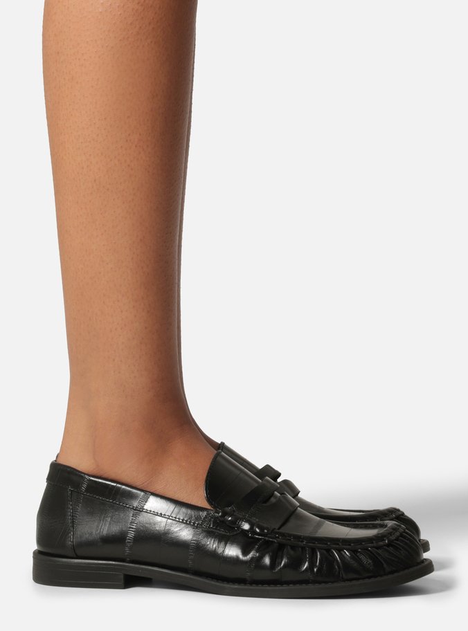 Mocassim Preto Couro