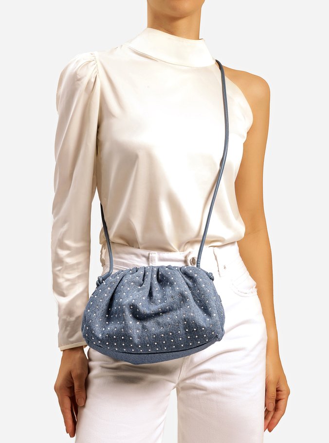 Bolsa Tiracolo Jeans Strass Aysha Média
