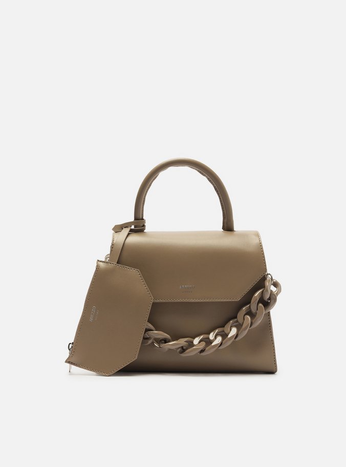 Bolsa Satchel Cinza Iara Média