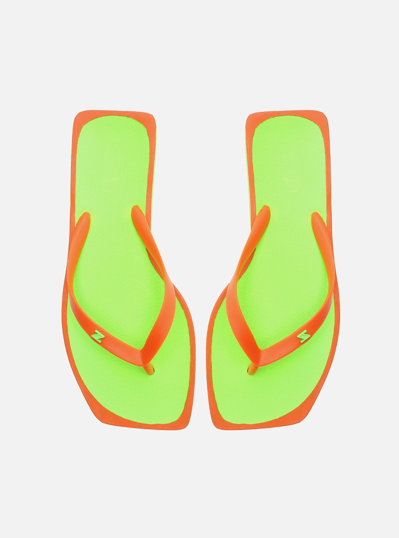 Chinelo de Dedo Verde com Tiras Laranja Brizza — foto 5