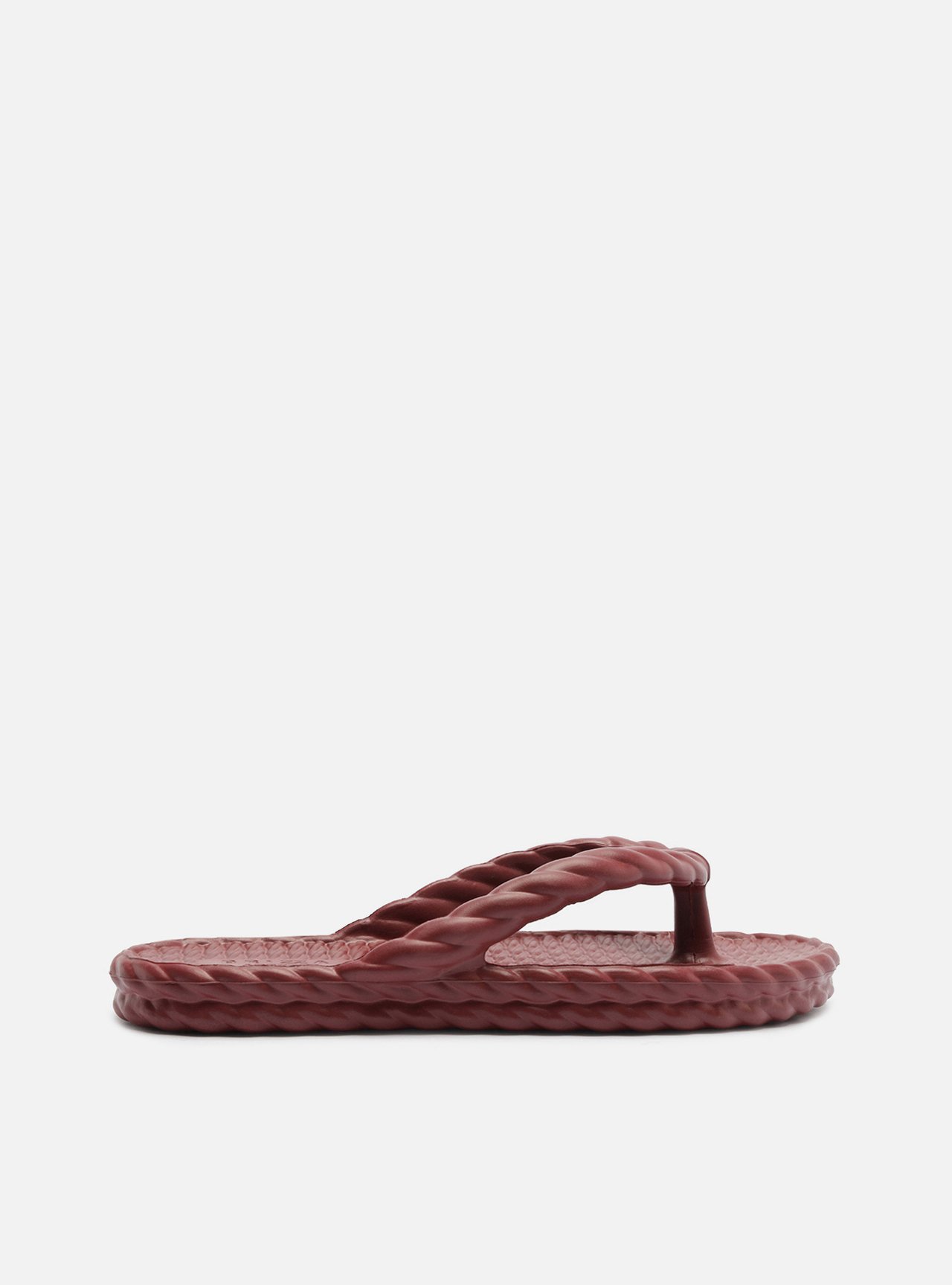 Chinelo de Dedo Vermelho Flatform Trança Brizza — foto 1